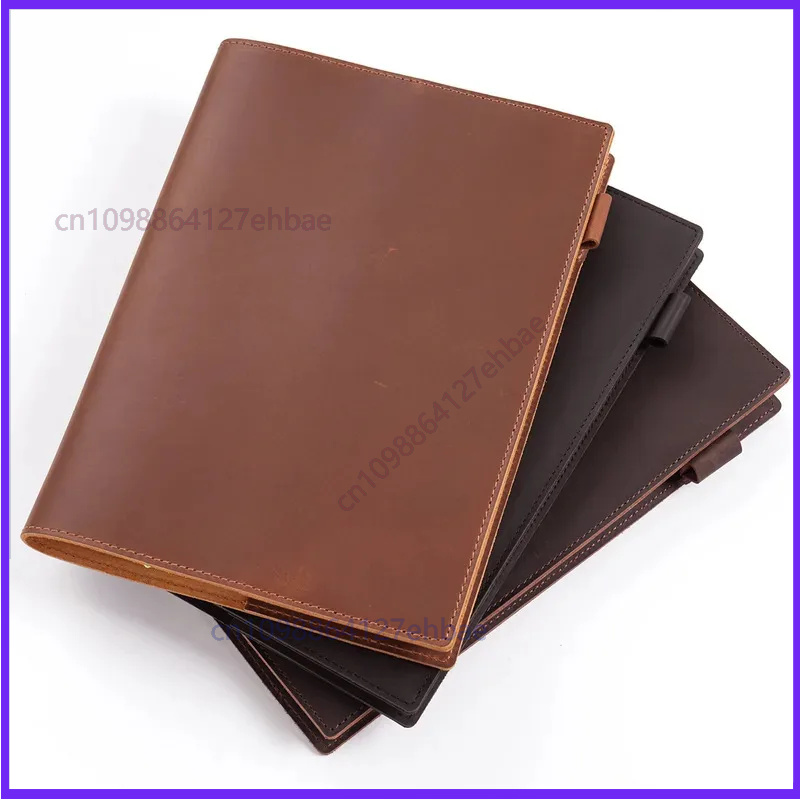 Leather Work Diary Covers - 빈티지 가죽 B5 저널 노트 커버,