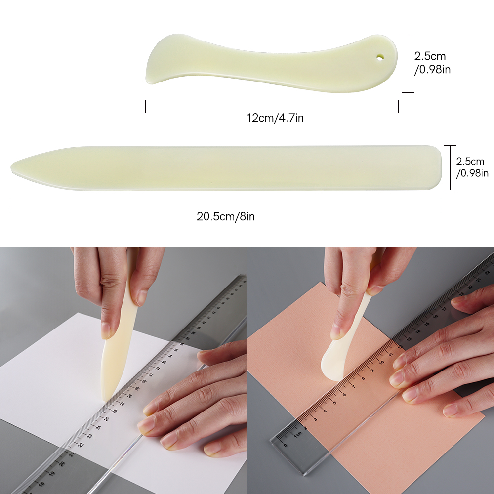 Bone Folder Tool - 2개입 뼈 접지기 크리저 도구 스코어링
