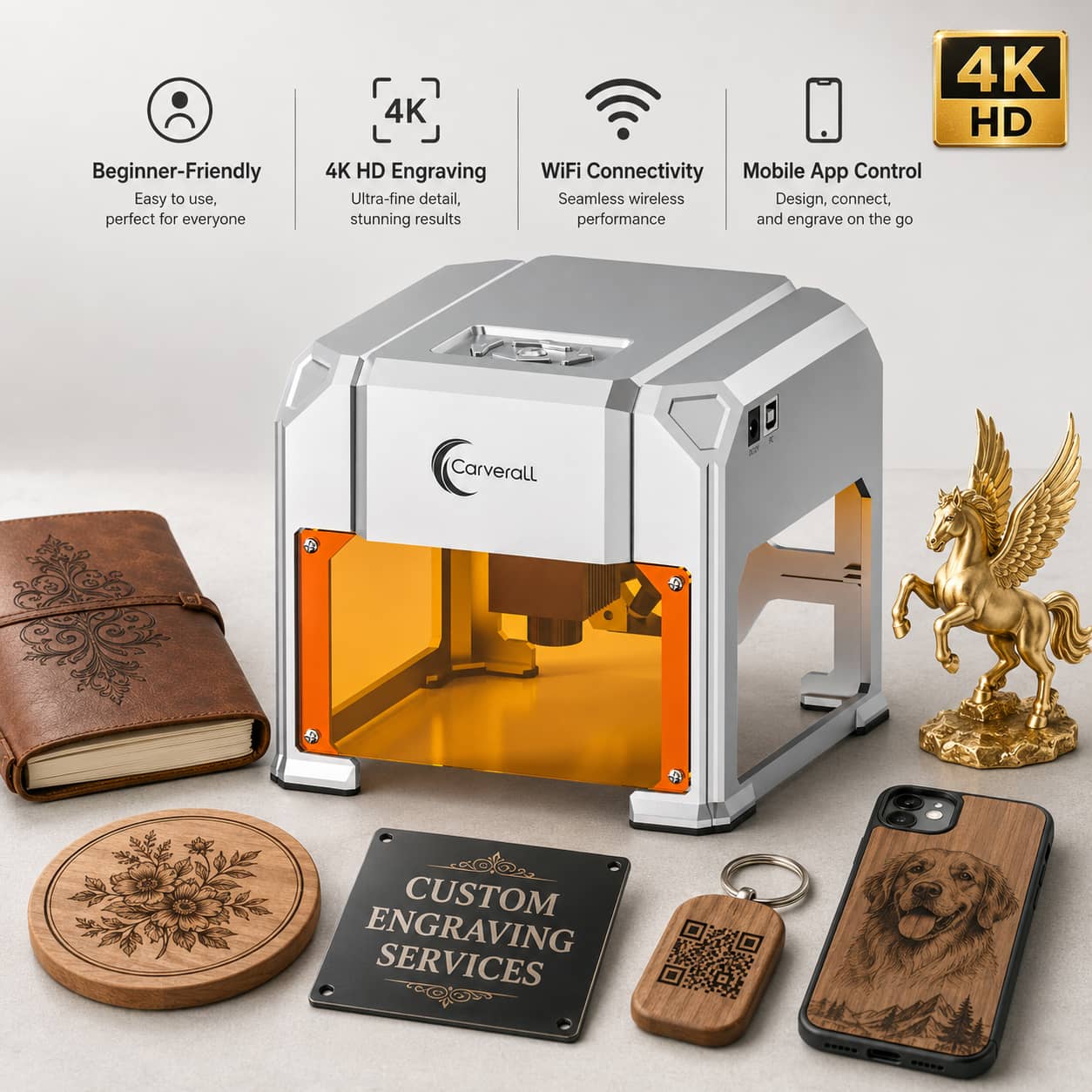Leatherwork Machine - 카버럴 레이저 조각기, K4 3W, A1