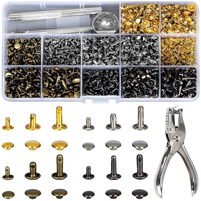 금속 이중 캡 리벳 스터드 라운드 스파이크 네일 도구  - Rivet Setter Tool 리뷰 및 가격