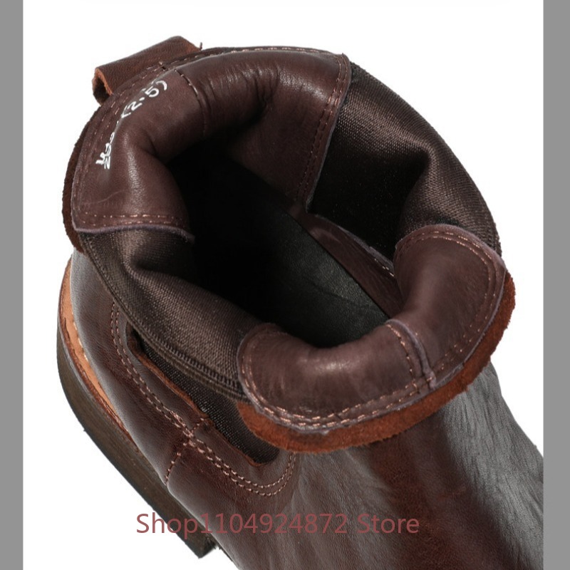 빈티지 스타일의 브로그 첼시 부츠, 남성용 수제 천연  - Leatherwork Designs 리뷰 및 가격